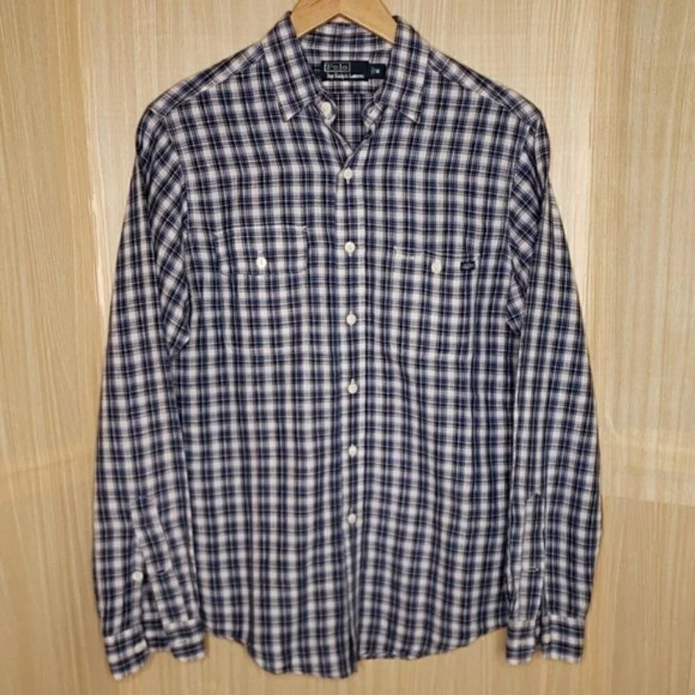 Polo Ralph Lauren Linen Blend Plaid Button Down